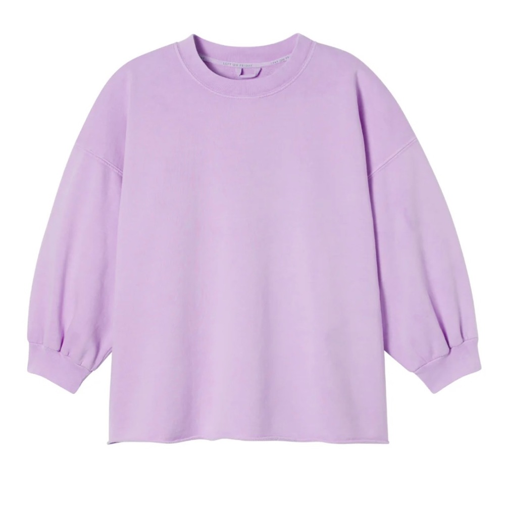 Left On A Friday “Sports & Rec Sweatshirt” in Lilac. One size - fits XS-XL